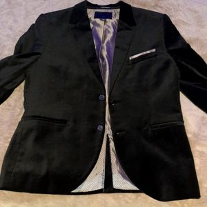 Mens black velvet suit blazer/suit